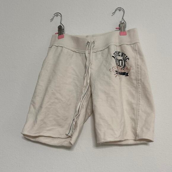 2000s Vintage White 100% Cotton Size Small Y2K Comfy & Stretchy Shorts Perfect - Picture 1 of 5